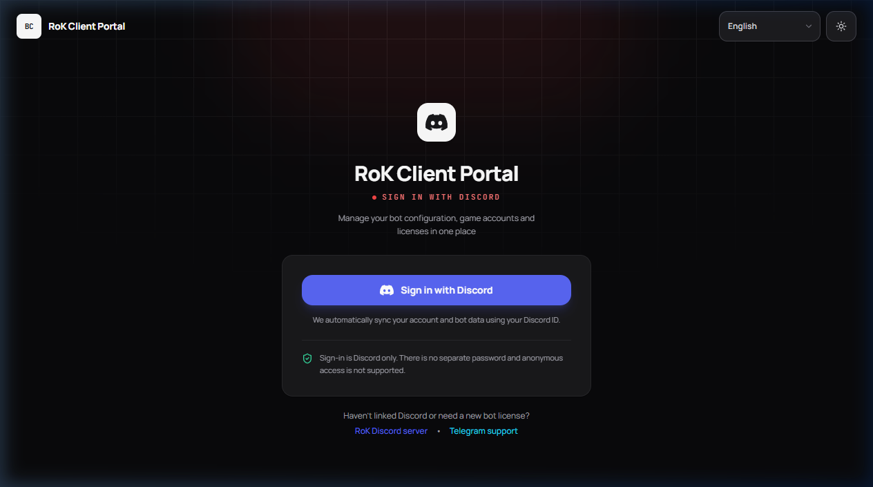 Sign in with Discord